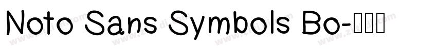 Noto Sans Symbols Bo字体转换